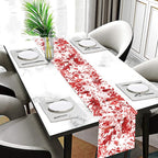 Horror Happy Halloween Tablecloth Bloody Handprint Table Cover Festival Halloween Party  Tablecloth Decoration Supplies