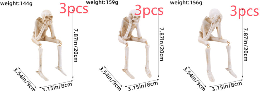 Halloween Skull Resin Decorations Ghost Festival Atmosphere Decorations