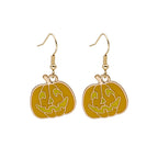 Halloween Earrings Cute Pumpkin Spooky Oil Drip Alloy Earrings Jewelry